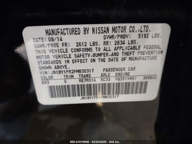 JN1BY1PR2FM830317 Infiniti Q70l 3.7x