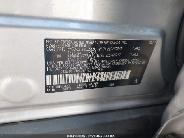 2T3W1RFV1PC247145 Toyota Rav4 Xle