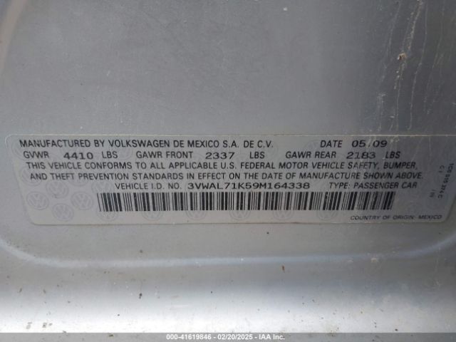 2009 VOLKSWAGEN JETTA 3VWAL71K59M164338 Photo 8
