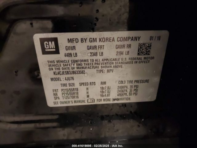 KL4CJESB3JB633582 Buick Encore Preferred