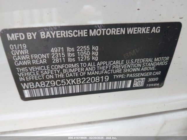 WBA8Z9C5XKB220819 BMW 330i Gran Turismo Xdrive