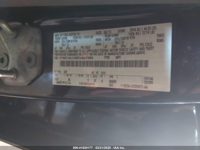 Ford Escape Titanium 2014 1FMCU0JX9EUA67690 Image 9