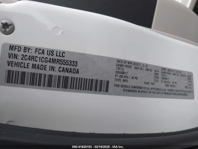 2C4RC1CG4MR555333 Chrysler Voyager Lx