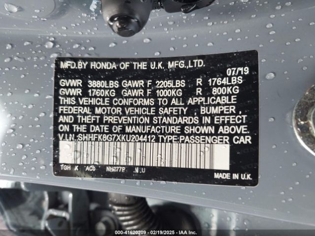 SHHFK8G7XKU204412 Honda Civic Type R Touring