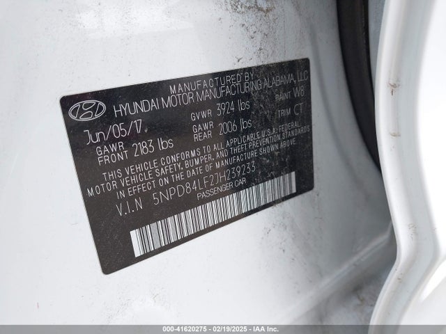 Hyundai ELANTRA SEL 2018 5NPD84LF2JH239233 Image 9