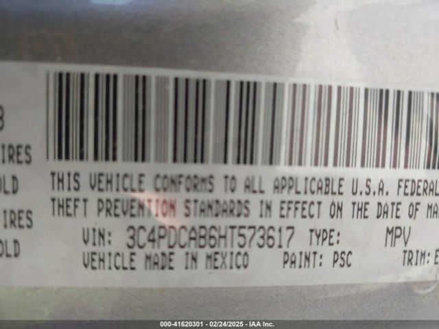 3C4PDCAB6HT573617 Dodge JOURNEY SE