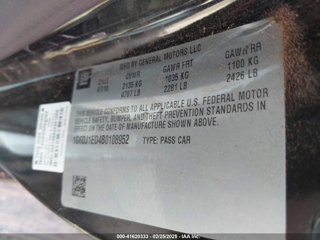 2011 CADILLAC CTS 1G6DJ1ED4B0108952 Photo 8