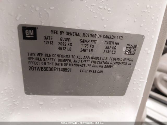 2G1WB5E30E1140591 Chevrolet Impala Limited Lt