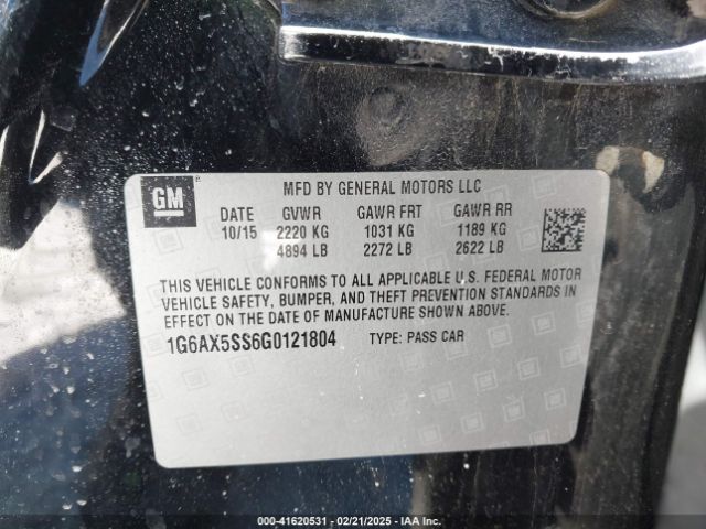 1G6AX5SS6G0121804 Cadillac Cts Luxury Collection