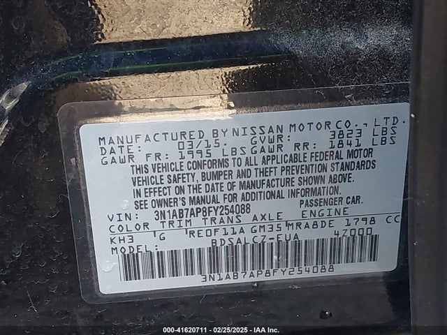 3N1AB7AP8FY254088 Nissan SENTRA S