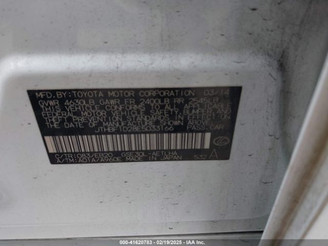 JTHBF1D28E5033166 Lexus IS 250