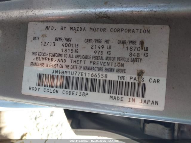 JM1BM1U77E1166558 Mazda Mazda3 I Sport