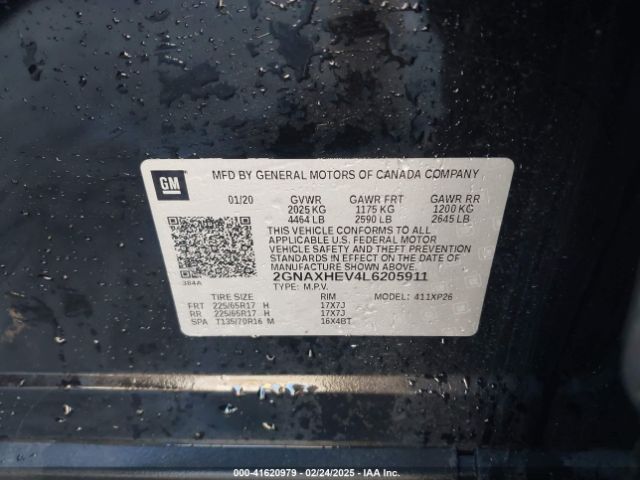 2GNAXHEV4L6205911 Chevrolet Equinox Fwd Ls