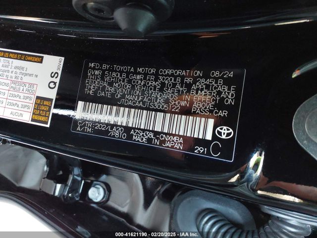 JTDACAAJ1S3005122 Toyota Crown Signia Xle
