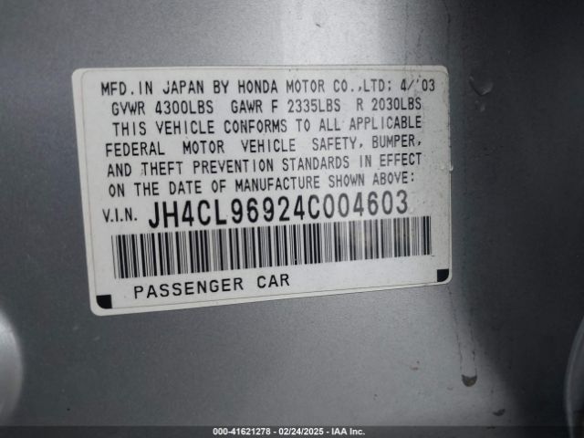 2004 ACURA TSX JH4CL96924C004603 Photo 8