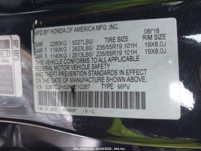 2019 ACURA RDX 5J8TC2H52KL010287 Photo 8