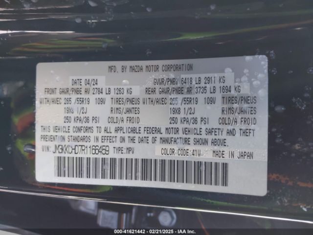 JM3KKCHD7R1166459 Mazda Cx-90 3.3 Turbo Preferred Plus