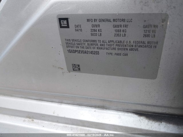 2010 CADILLAC CTS 1G6DP5EV9A0145203 Photo 10