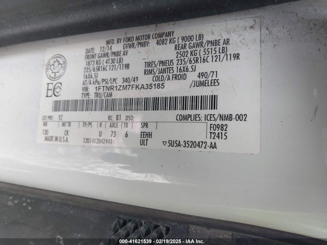 1FTNR1ZM7FKA35185 Ford Transit-250