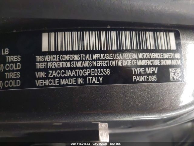 ZACCJAAT0GPE02338 Jeep Renegade Sport