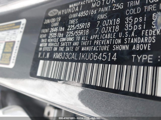 Hyundai TUCSON SEL 2019 KM8J3CAL1KU064514 Image 9