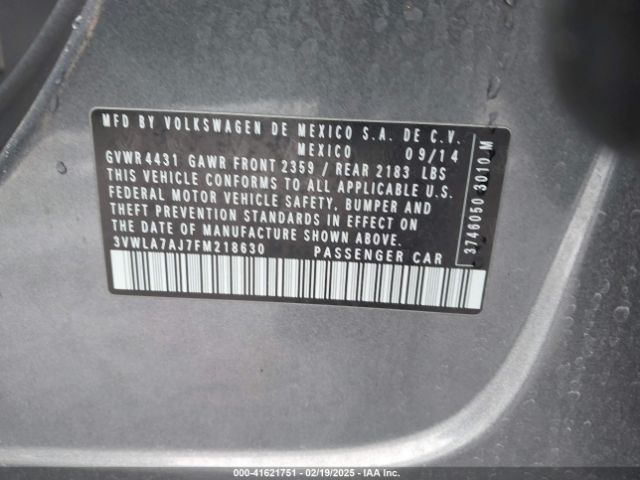 3VWLA7AJ7FM218630 Volkswagen Jetta 2.0l Tdi Se