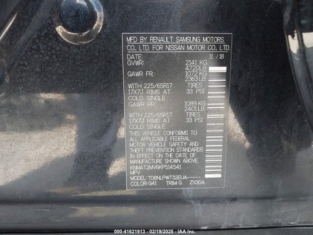 Nissan ROGUE S 2019 KNMAT2MV6KP514541 Image 9