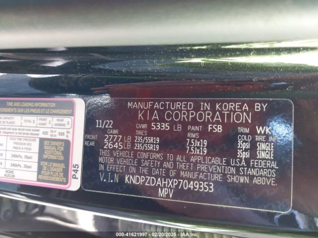 KNDPZDAHXP7049353 KIA Sportage Plug-in Hybrid X-line Prestige