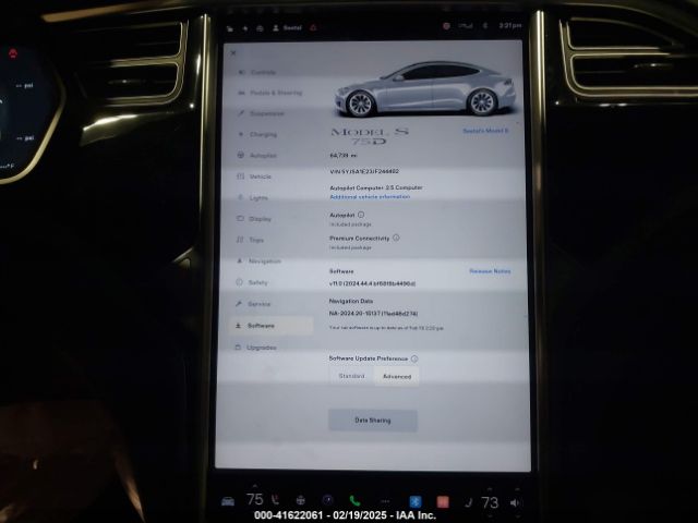 5YJSA1E23JF244492 Tesla MODEL S