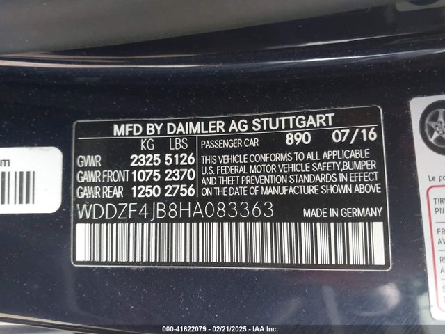 WDDZF4JB8HA083363 Mercedes-Benz E 300