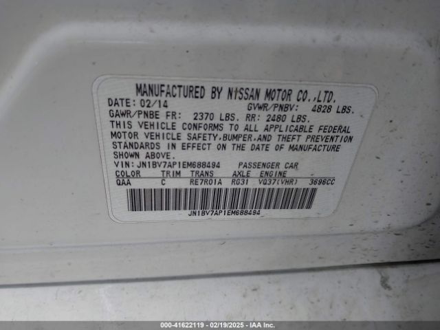 JN1BV7AP1EM688494 Infiniti Q50 Premium