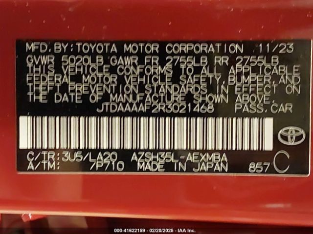 JTDAAAAF2R3021468 Toyota Crown Limited