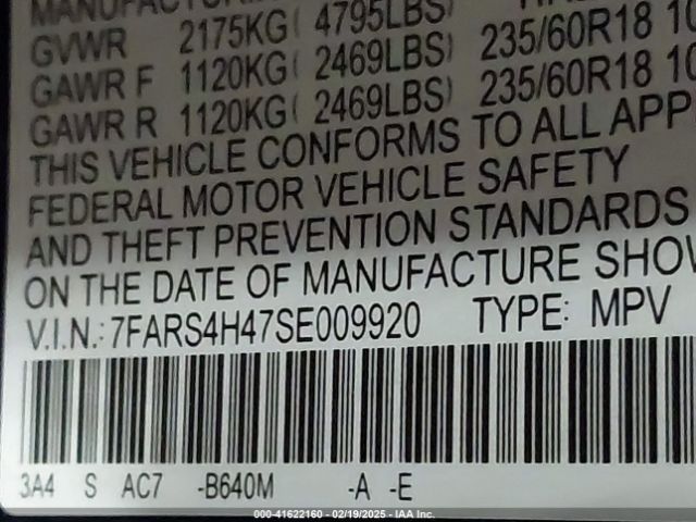 7FARS4H47SE009920 Honda Cr-v Ex Awd