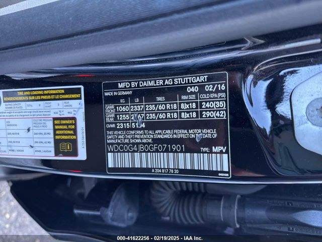 WDC0G4JB0GF071901 Mercedes-Benz GLC 300