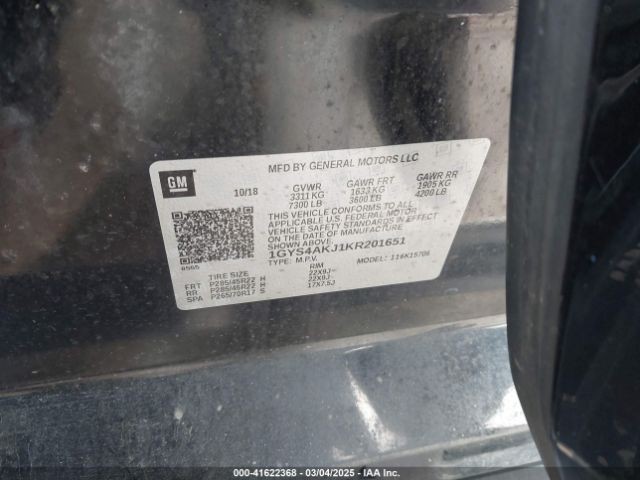 1GYS4AKJ1KR201651 Cadillac Escalade Standard