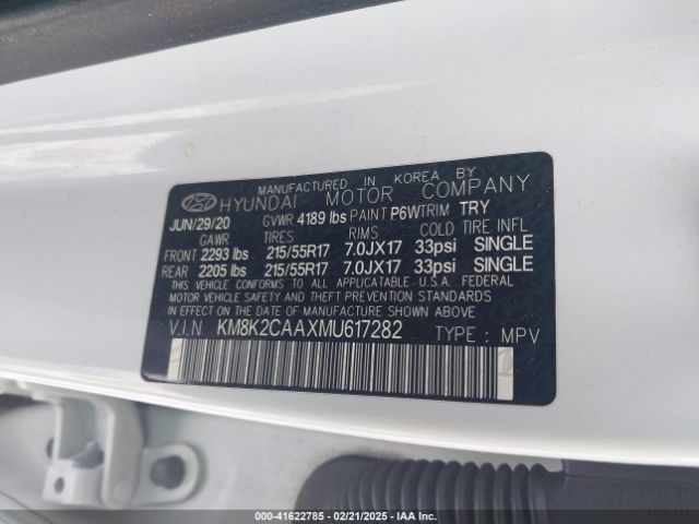 2021 HYUNDAI KONA KM8K2CAAXMU617282 Photo 8