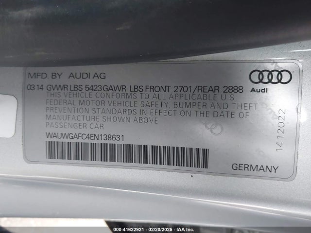 2014 AUDI A7 WAUWGAFC4EN138631 Photo 8