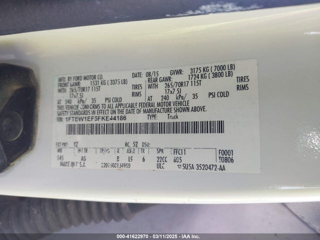 Ford F-150 Xl 2015 1FTEW1EF5FKE44186 Image 9