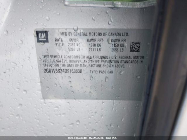 2013 CADILLAC XTS 2G61V5S34D9160830 Photo 8