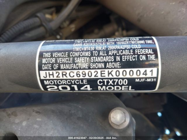 2014 HONDA CTX700 JH2RC6902EK000041 Photo 9