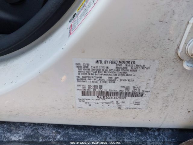 MAJ3S2GE8LC370089 Ford Ecosport Se