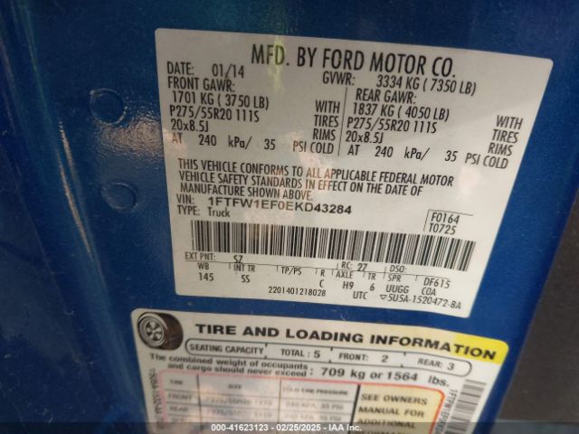 1FTFW1EF0EKD43284 Ford F-150 Stx