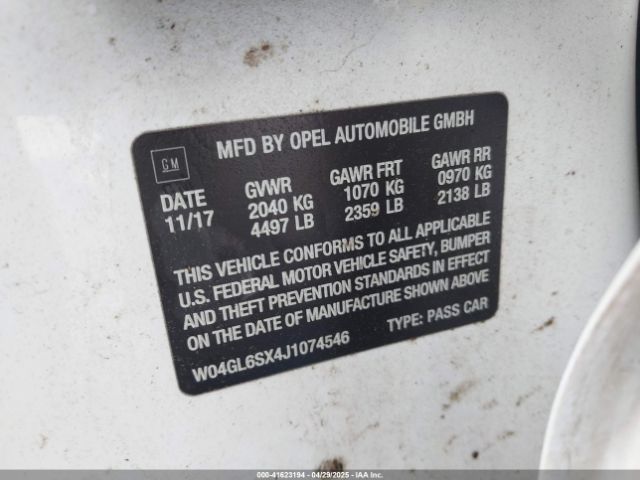 W04GL6SX4J1074546 Buick Regal Sportback Preferred