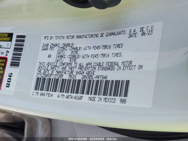 3TYCZ5AN3PT157205 Toyota Tacoma Sr V6
