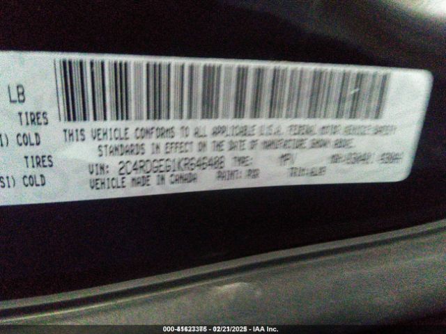 2019 DODGE GRAND CARAVAN 2C4RDGEG1KR646408 Photo 8