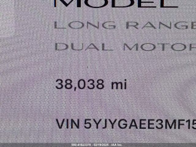 5YJYGAEE3MF155173 Tesla Model Y Long Range Dual Motor All-wheel Drive