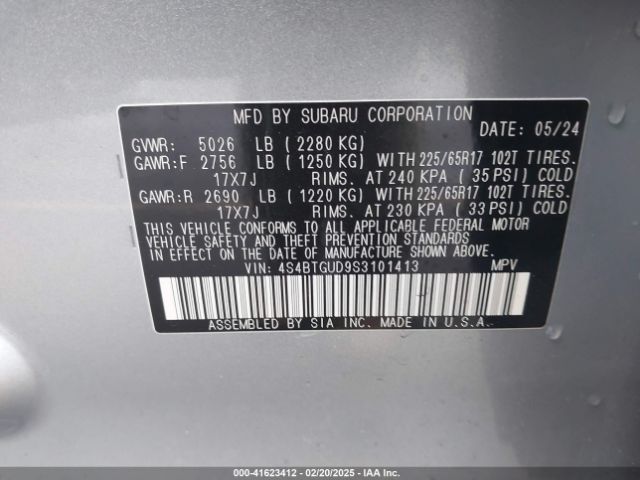 4S4BTGUD9S3101413 Subaru Outback Wilderness