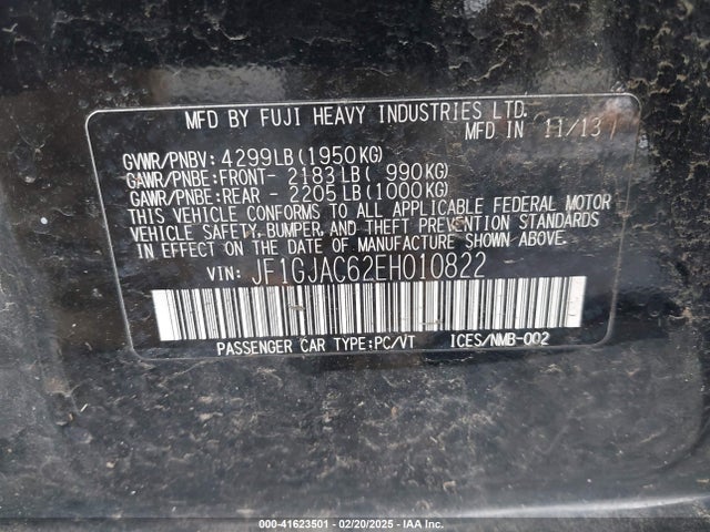 Subaru Impreza 2.0i Premium 2014 JF1GJAC62EH010822 Image 9