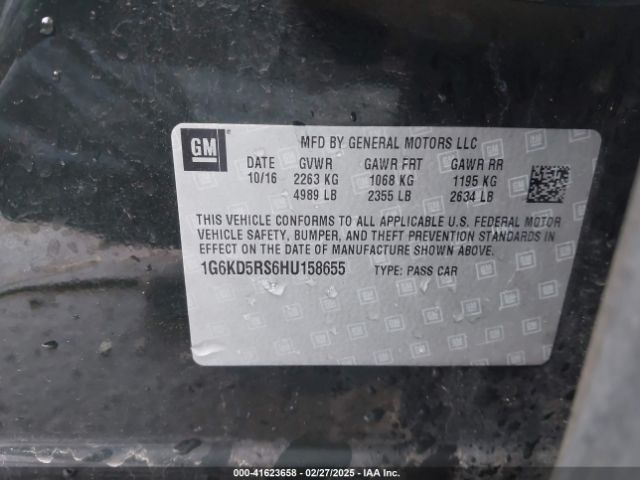 2017 CADILLAC CT6 1G6KD5RS6HU158655 Photo 8