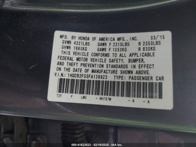 1HGCR2F55FA139823 Honda Accord Sport